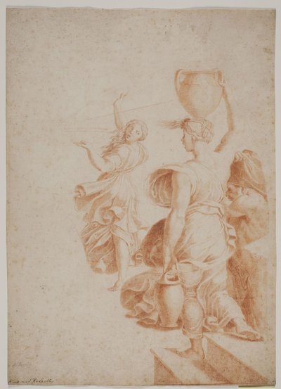 Study after Raphael: "The Fire in the Borgo" (The Two Water Bearers and the Figure on the Far Right) by Hendrik Krock