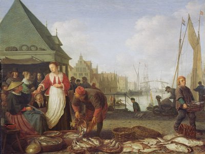 The Rotterdam Fish Market by Hendrik Martensz Sorgh