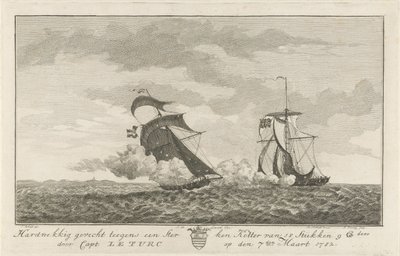 Battle Against a Strong Cutter, 1782 by Hendrik Roosing