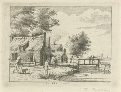 View near Kralingen (series title: Landscapes in the Schieland Region) by Hendrik Roosing