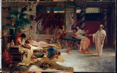 Socrates Seeking Alcibiades in the House of a Hetaera by Henryk Siemiradzki