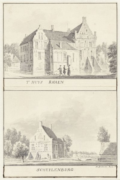 The Manors Rhaan and Schuylenburg in Salland, Overijssel by Hendrik Spilman