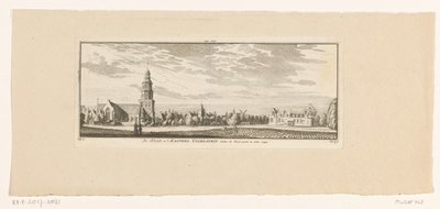 View of IJsselstein, 1774, The City and the Castle of IJsselstein, Seen Outside the IJssel Gate. 1744 (title on object) by Hendrik Spilman