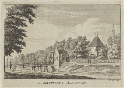 View of the Slijkpoort in Amersfoort by Hendrik Spilman