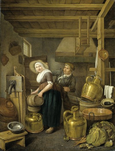 After Milking Time by Hendrik Van der Burgh