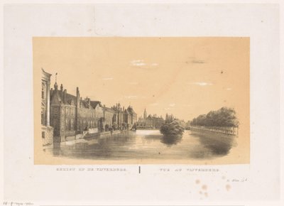 View of the Hofvijver in The Hague by Hendrik Wilhelmus Last (attributed to)
