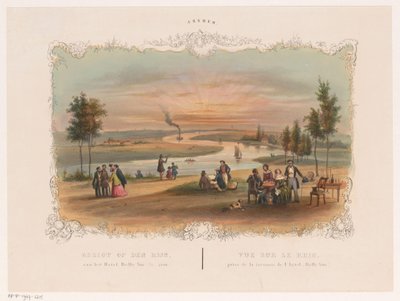 View of the Lower Rhine from the Hotel Bellevue in Arnhem by Hendrik Wilhelmus Last (attributed to)