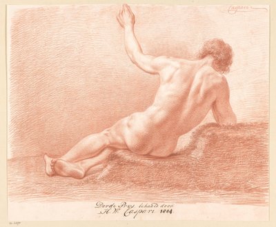 Seated Male Nude, Seen from the Back (3rd Prize 1804) by Hendrik Willem Caspari
