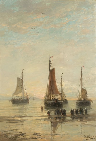Ships at Anchor, Scheveningen by Hendrik Willem Mesdag
