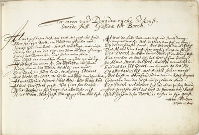 Hymn in Honor of Gesina ter Borch by Hendrik Wolfsen (signed by artist)