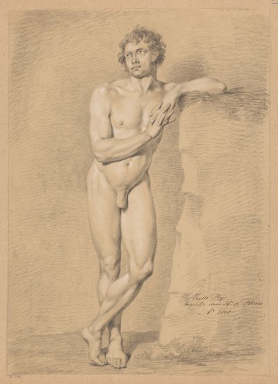 Standing Male Nude, Seen from the Front (1st Prize 1808) by Hendrik de Flines