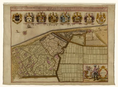 Map of the Hondsbossche Sea Defense and the Dunes at Petten by Hendrik de Leth