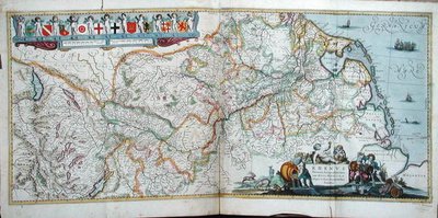 Map of the course of the River Rhine, from 