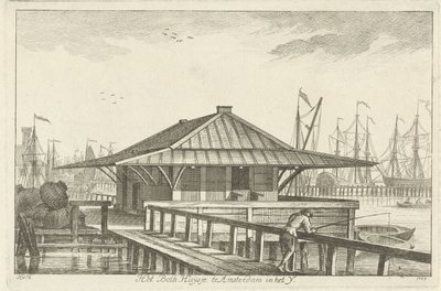 Bathhouse in Amsterdam on the IJ by Hendrik van Hilten