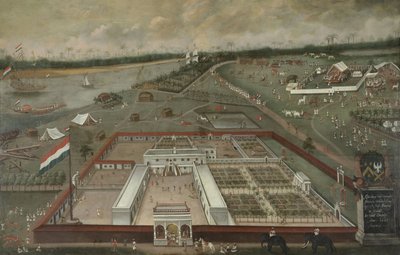 The Trading Post of the Dutch East India Company Beside the Ganges in Hooghly, Bengal by Hendrik van Schuylenburgh