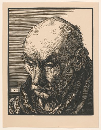 Portrait of an unknown old man by Hendrik van Straten