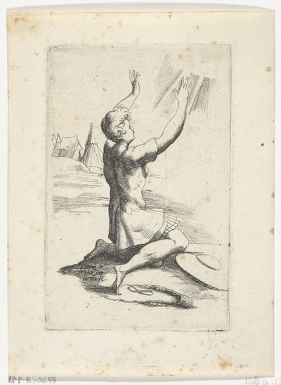 Kneeling David by Hendrik van der Borcht (II)
