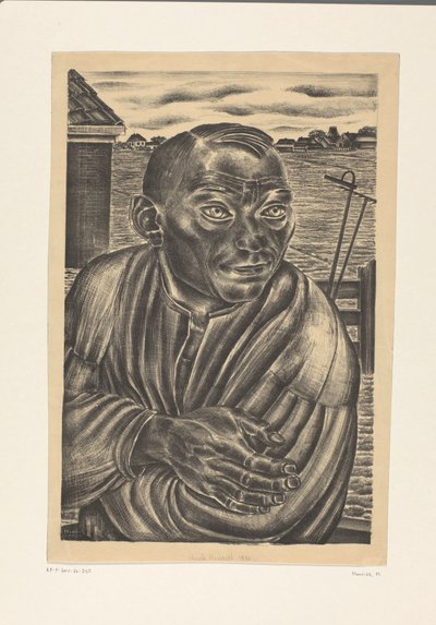 Portrait of a Farmer by Henk Henriët (signed by artist)