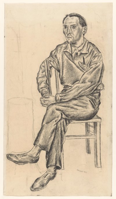 Seated Man on a Chair by Henk Henriët (signed by artist)