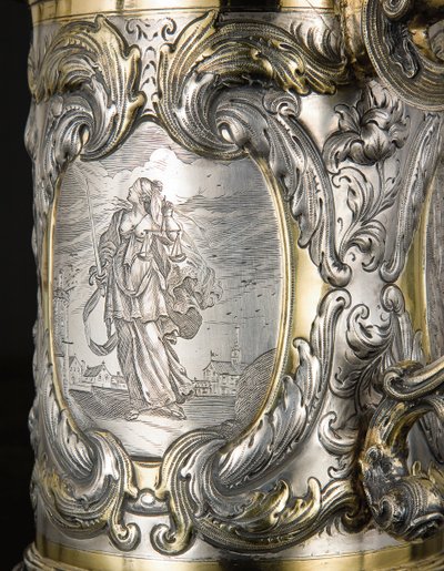 Detail of a Tankard, Danzig, c.1670 (detail) by Hennick (attr. to) Probst