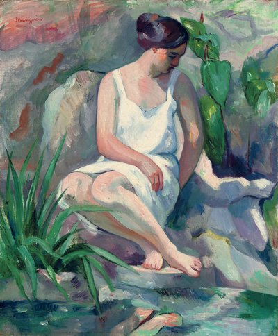 Seated Bather at Cassis (Jeanne) by Henri Charles Manguin