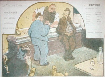 Programme for the season of 1892-3 at the Theatre Libre, Paris for the play 
