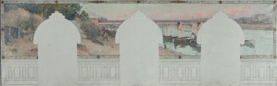 Sketch for Asnières Town Hall: Summer. The Seine at Asnières, circa 1900 by Henri Gaston Darien