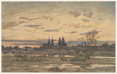A View of Moulins by Henri-Joseph Harpignies