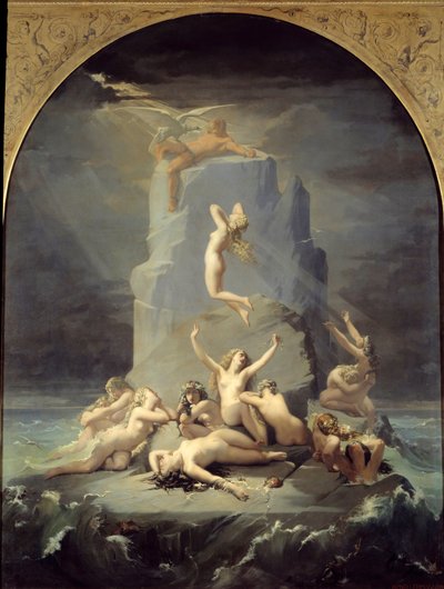 Desolation of the Oceanids at the Foot of the Rock Where Prometheus is Chained by Henri Lehmann