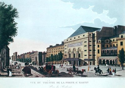 The Theatre de la Porte Saint-Martin by Henri (after) Courvoisier Voisin