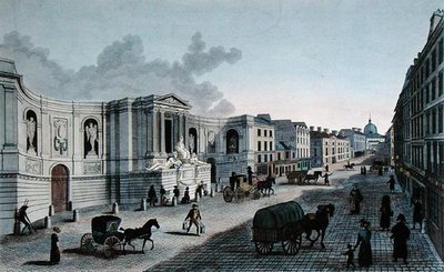 View of the Fountain on the Rue de Grenelle, Faubourg St. Germain, engraved by Grimberghen, c.1815-20 by Henri (after) Courvoisier Voisin