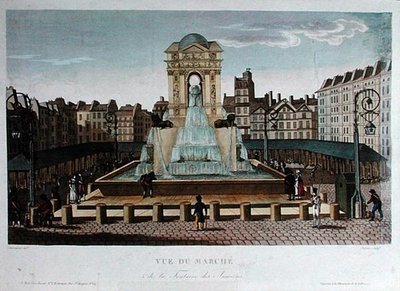 View of the Marche des Innocents, engraved by Eugene Dubois, c.1815-20 by Henri (after) Courvoisier Voisin