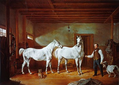 Stable of the Stuyvesant Family, c.1854 by Henri (after) Delattre