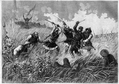 Conquest of Tonkin (present-day Vietnam) - Death of Commander Henri Riviere (1827-1883), May 19 by Henri (after) Meyer