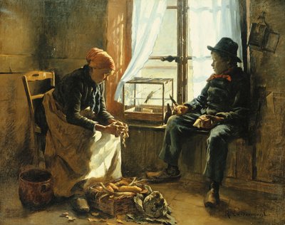 Winter Sun by Henri Adolphe Laissement
