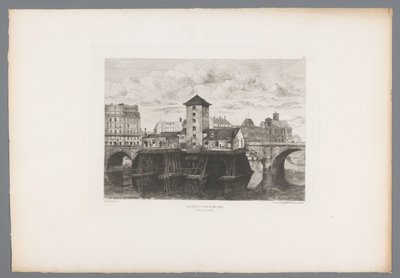 View of the Pont Notre-Dame by Henri Alexandre Saffrey