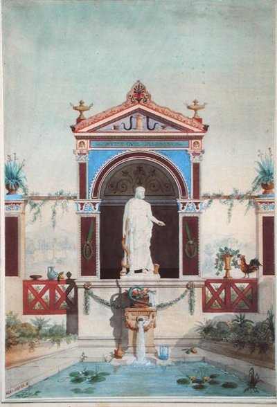 Design for a Fountain to Aesculapius by Henri Antoine Revoil
