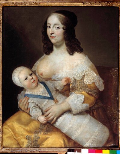 Representation of the Future King Louis XIV as a Baby in the Arms of His Nurse Marie de Longuet de la Giraudiere by Henri Beaubrun