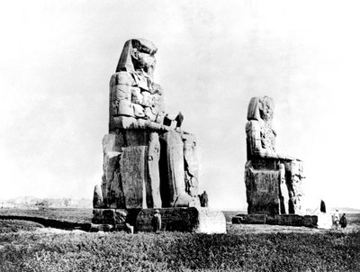 The Colossi of Memnon, Thebes, Nubia, Egypt, 1887 by Georges Henri Bechard