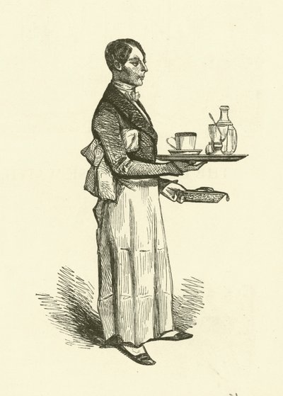 The Coffee-House Waiter by Henri Bonaventure (after) Monnier