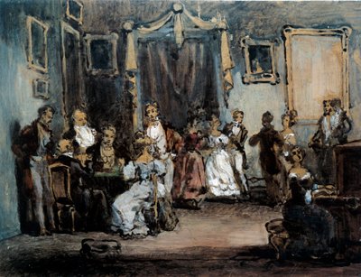 An Evening at Madame X by Henri Bonaventure Monnier
