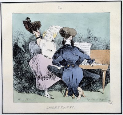 Dilettantes (Young People Singing and Playing Piano) - in 
