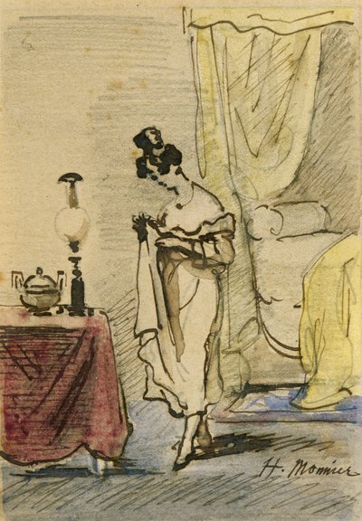 Young Lady at Home by Henri Bonaventure Monnier