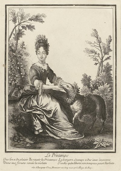 Spring (Personifications of the Four Seasons) by Henri Bonnart (possibly)