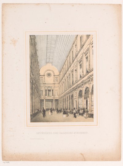 Interior of the Royal Saint-Hubert Galleries in Brussels (Interior of the Saint Hubert Galleries) by Henri Borremans (attributed to)