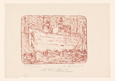 Harbor in Antwerp by Henri Braakensiek (signed by artist)