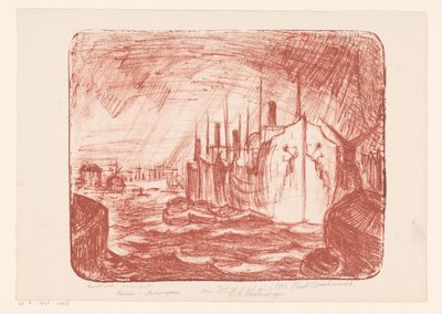 Port of Antwerp by Henri Braakensiek (signed by artist)