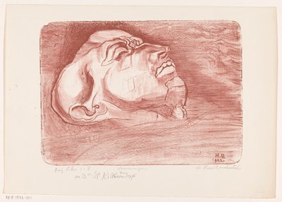 Lying Figure with Closed Eyes by Henri Braakensiek (signed by artist)