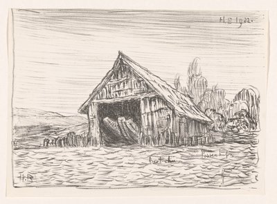 Boathouse in Possenhofen by Henri Braakensiek