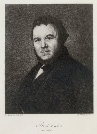 Portrait of Marie-Henri Beyle, dit Stendhal by Henri Bérengier
